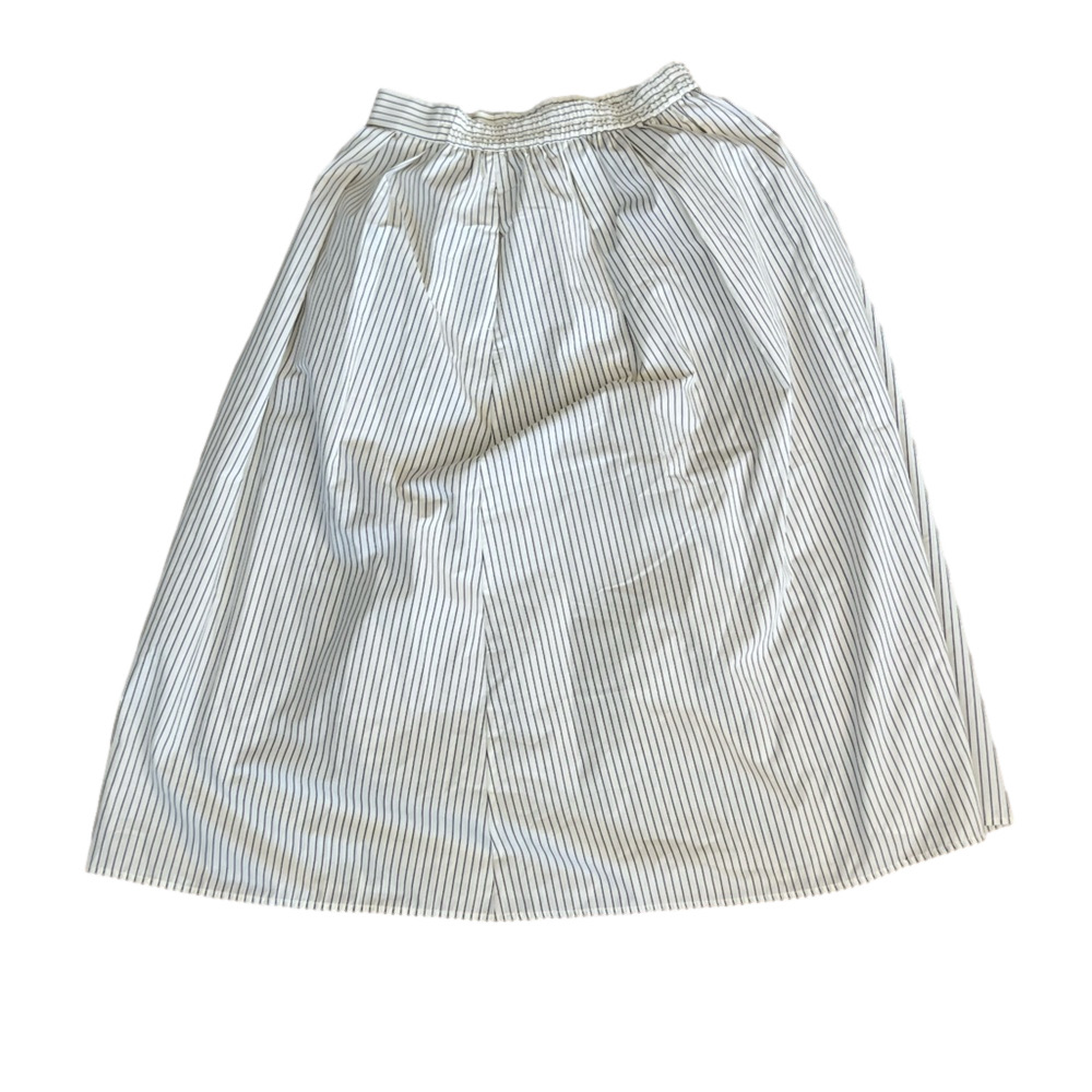 GU Women’s Grey & Off White Striped Skirt With Pockets - Picture 2 of 4